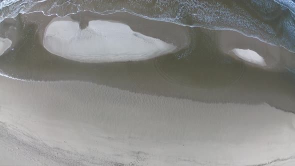 Ocean surface waves flying over