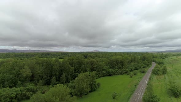 Road under Storm Clouds