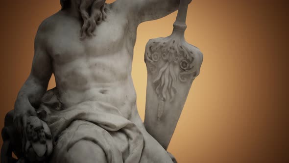 Antique White Marble Statue alt