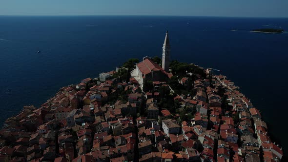 Aerial Photography of the Island with the Cathedral