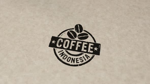Coffee Indonesia stamp and stamping alt