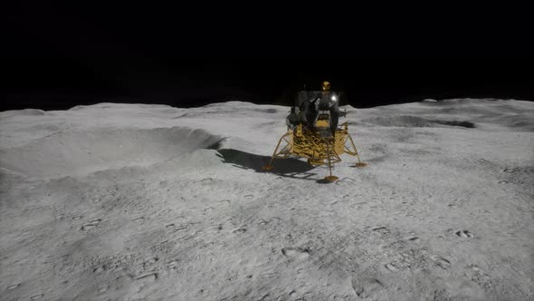 Lunar Landing Mission on the Moon alt