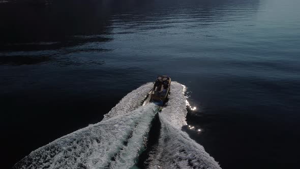 Aerial Woman on Wakeboard