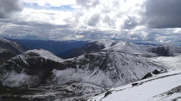 time-lapse of snow capped mountains in British Columbia