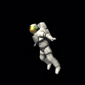 Astronaut 3d rotate alpha 2k