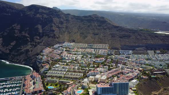Tenerife Los Cristianos Cliffs Aerial View