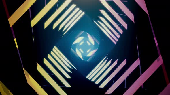 Flying Tunnel Geo Light Retro 04 4K alt