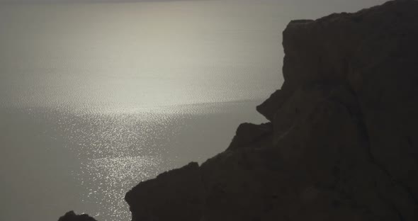 Tracking shot from above the Dead sea in israel