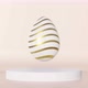 Easter egg rotates and soars on beige background with podium - VideoHive Item for Sale