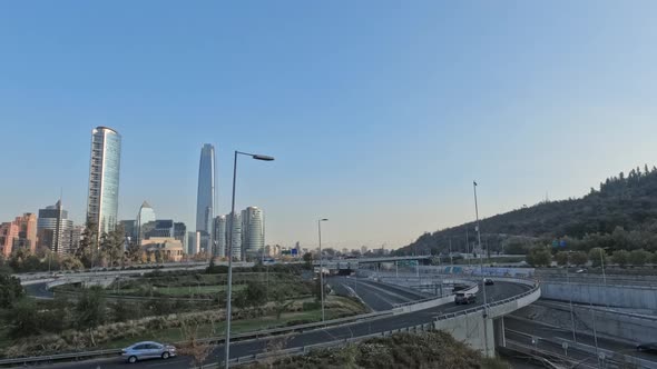 Sunrise timelapse in Santiago de Chile. I spend time working in the city. Buildings, streets, highwa