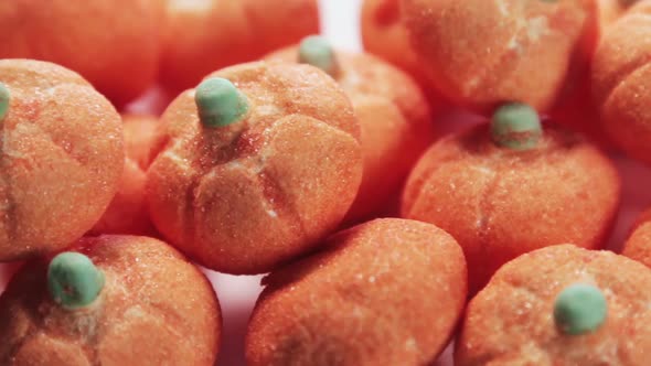 Marshmallows in the Shape of a Pumpkin for the Holiday Halloween