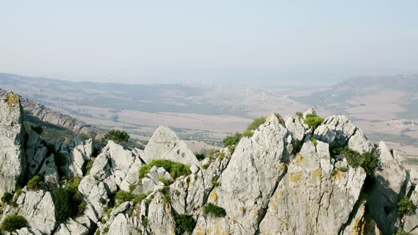 Close flyby near top of hiking mountains