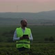 Agricultural Industry. A Male Farmer with a Digital Tablet in a Field at Sunset. Agronomist Uses - VideoHive Item for Sale