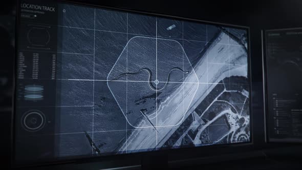 An innovation camera identifies the trace in the form of a snake on the ground alt