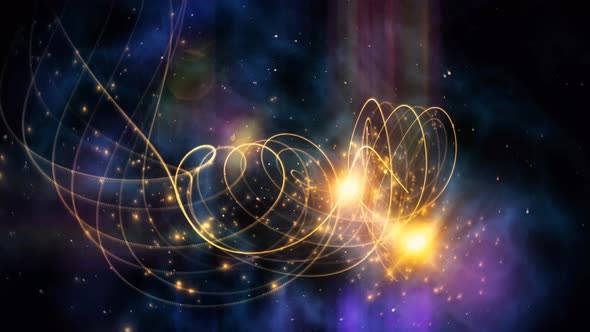 Space Waves Moving Loop Background