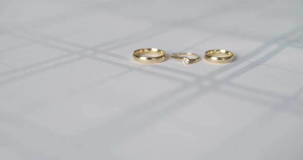 Wedding Rings on Table Bride Accessory