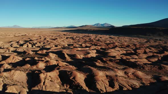 Aerial View of the Volcanic Landscape in Bolivia