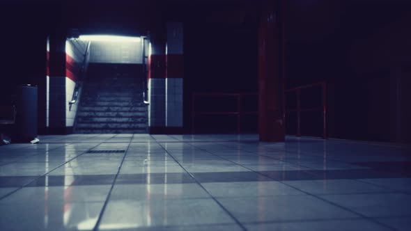 Empty Metro Station During the Coronavirus Covid19 Pandemic