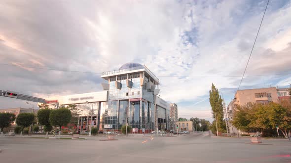 Shopping Mall in the City of Aktobe Timelapse Hyperlapse.