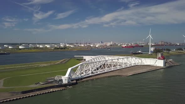 Deltaworks Maaslandkering Maesland barrier near Rotterdam in the Netherlands