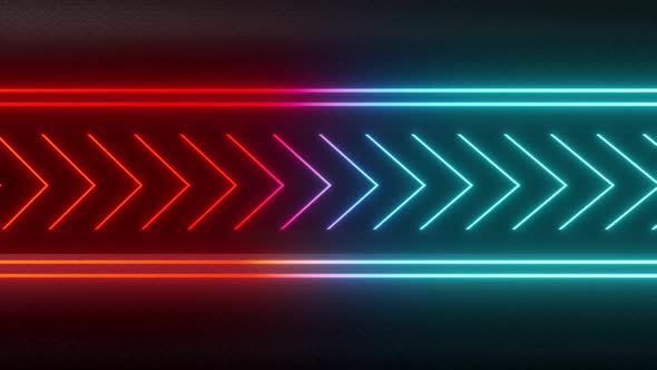 4k Colored Neon Arrow Loops 1