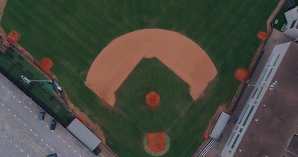 Birds eye view of baseball field