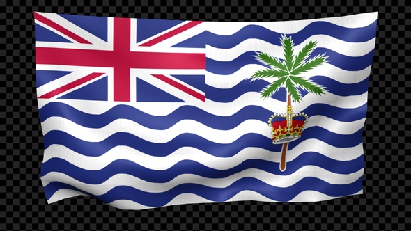 British Indian Ocean Territory Flag Waving Looped alt