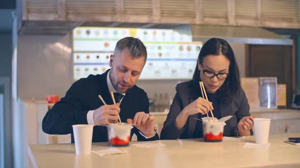 Lunch In Noodle Bar