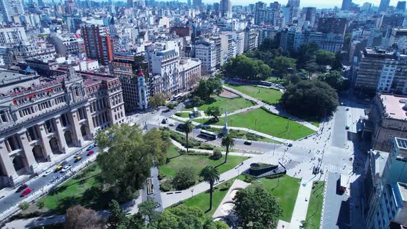 Buenos Aires Argentina. Downtown landscape of tourism landmark city.