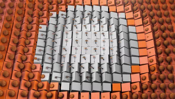 Sports Pattern Basketball Cubic Background Orange