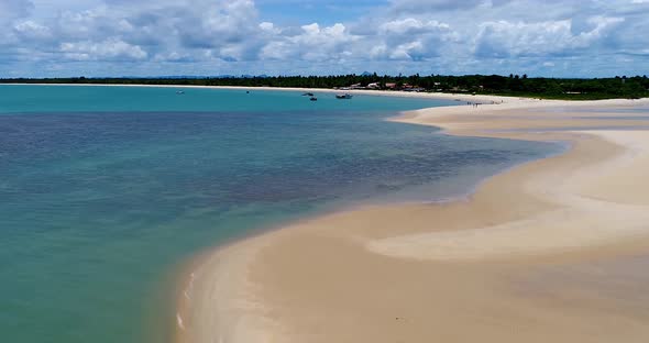 Corumbau beach near Caraiva Beach Bahia Brazil. Summer beach scene