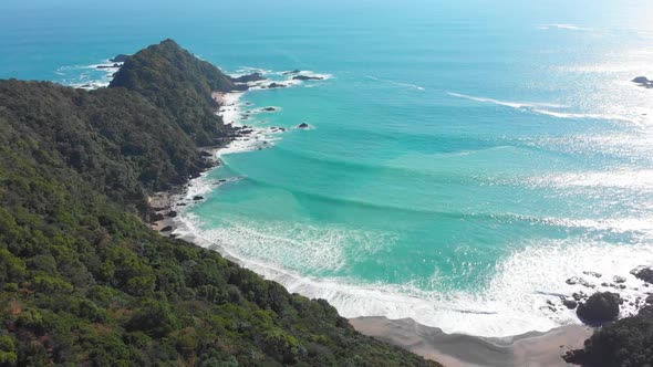 beautiful natural coastline with turquoise water