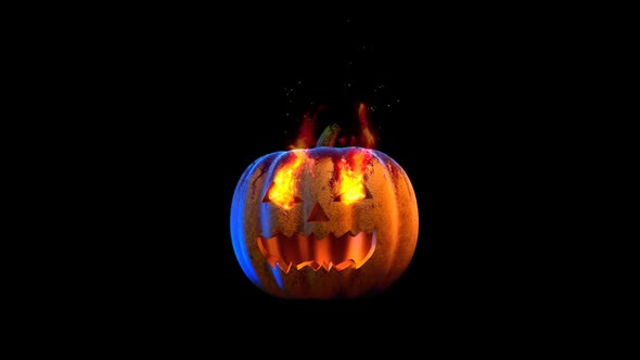 Halloween Jack O' Lantern Laughing A Full HD