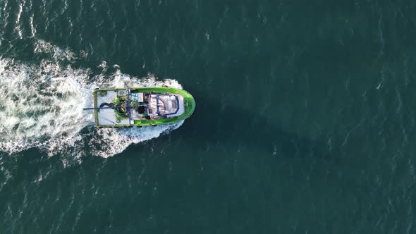 Boat Sailing Aerial View