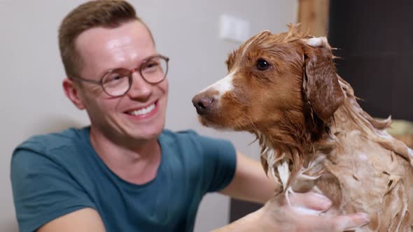 Dog In Bathroom