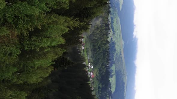 Vertical Video Carpathian Mountains