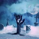 Zombie Hand Rising Out Of A Graveyard - VideoHive Item for Sale