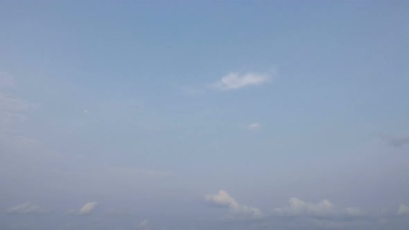 Time lapse of white cloud moving pass around sky background