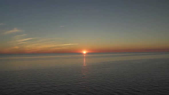 Sunset Sunrise on the Beach Latvia, Baltic Sea Summer.