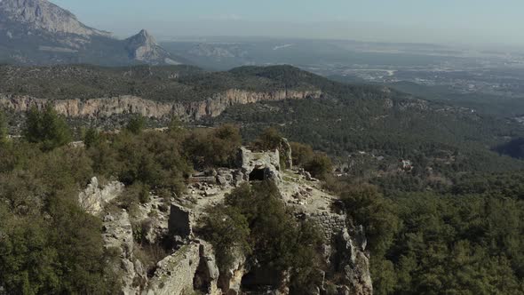 Top view of mountains in Turkey, Lycian way