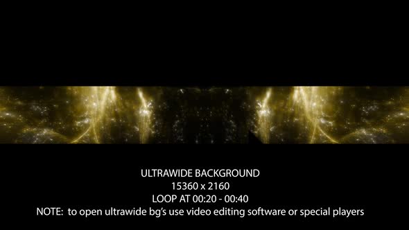 Gold Shine Glimmer Particles Ultrawide Background