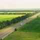 Road Transport Drone Field Sun Sunset Logistic Cars City Forest - VideoHive Item for Sale