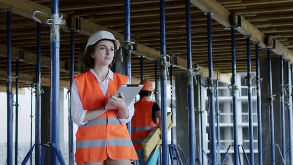 Construction concept of Engineer or Architect working at Construction Site.