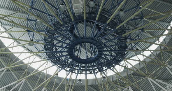 Structural Architectural Ceiling with Tubes Net Pattern