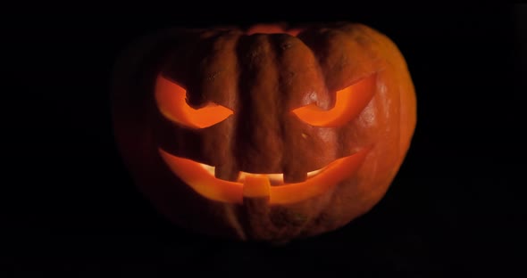 Halloween Pumpkin isolated on Dark Background