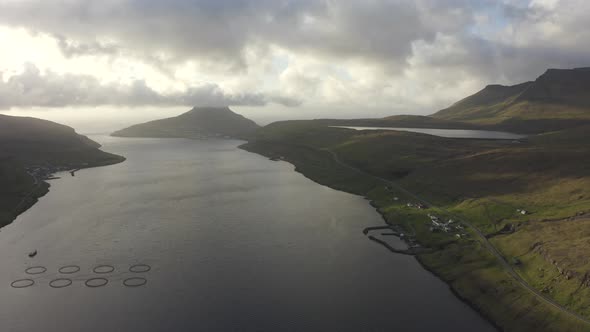 Salmon Farm in Faroe Islands
