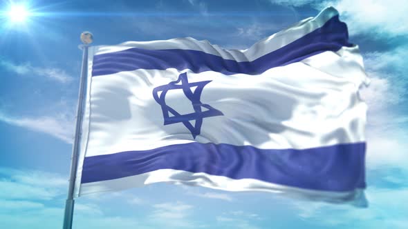 4K 3D Israel Flag