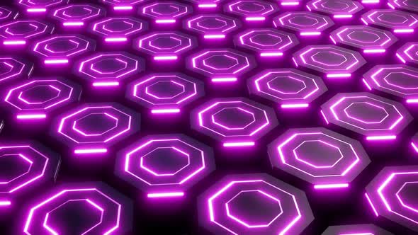 4k Moving Neon Plates Loops Pack