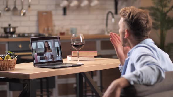 Loving Couple Saying Goodbye After Online Dating