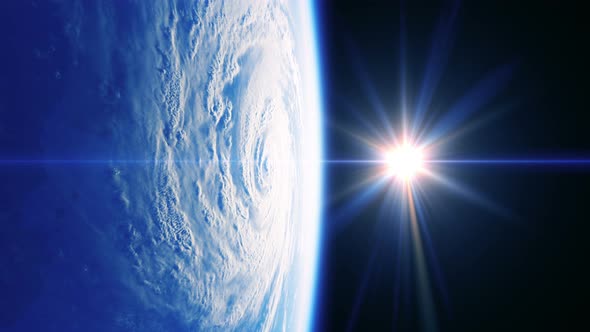 Sunrise Over The Blue Planet Earth alt